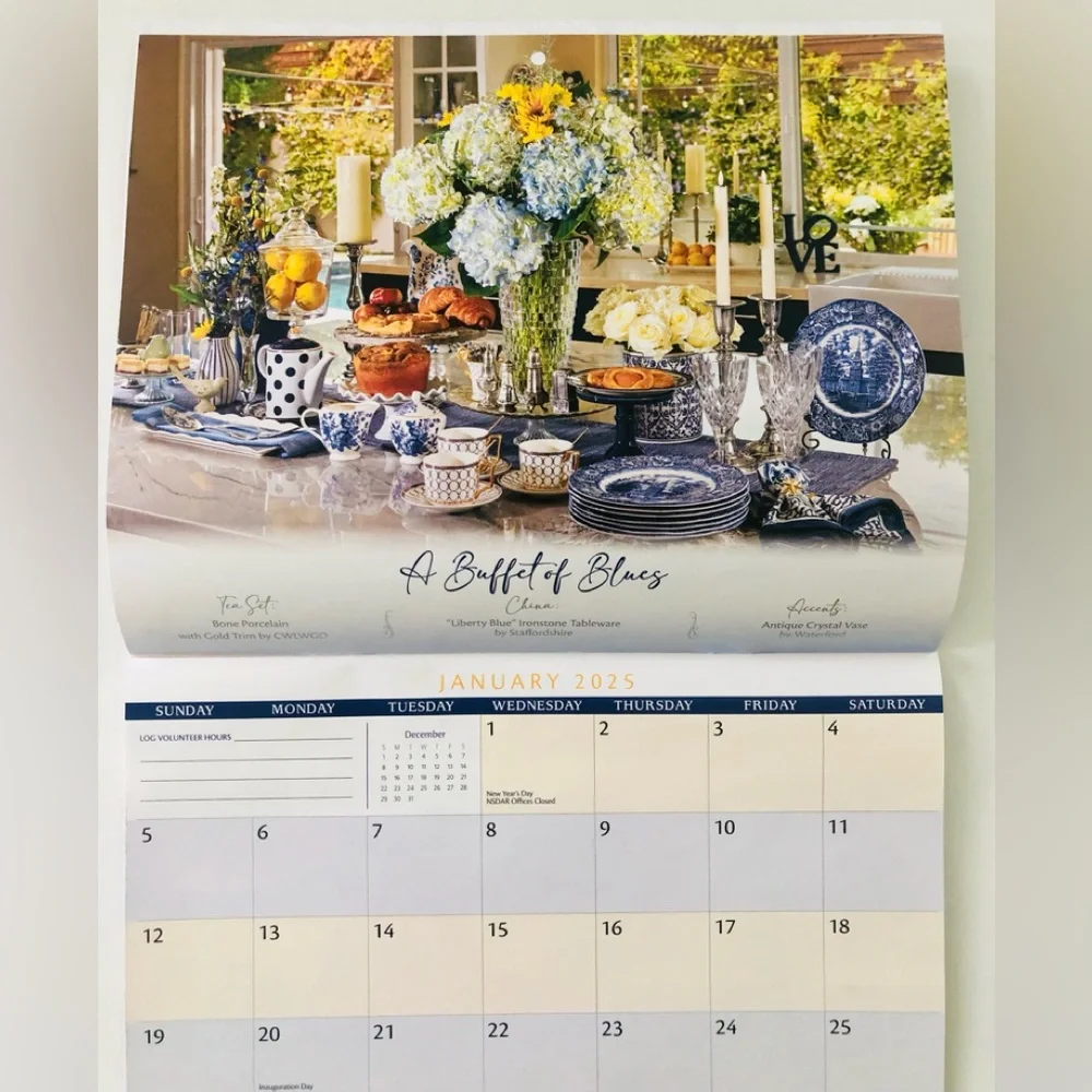 DAR Daughters of the American revolution 2025 Calendar NEW Collectible Tables